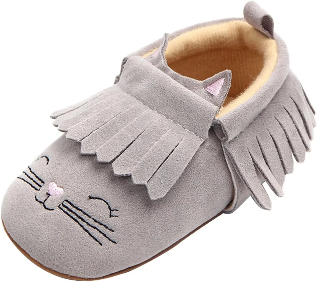 Infant Toddler Shoes Soft Sole Toddler Shoes Tassel Cute Cartoon Embroidery Princess Shoes Toddler Girls Sandals Size 10