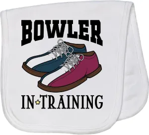 inktastic Future Bowler Bowling Shoes Baby Burp Cloth White 44c28