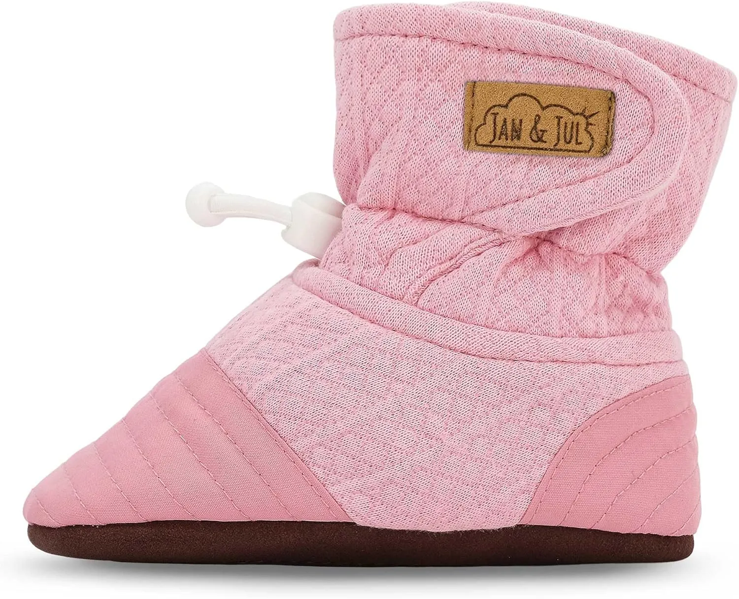 JAN & JUL Adjustable Stay-on Lite Baby Booties, Cotton Blend Slippers for Infant and Toddler