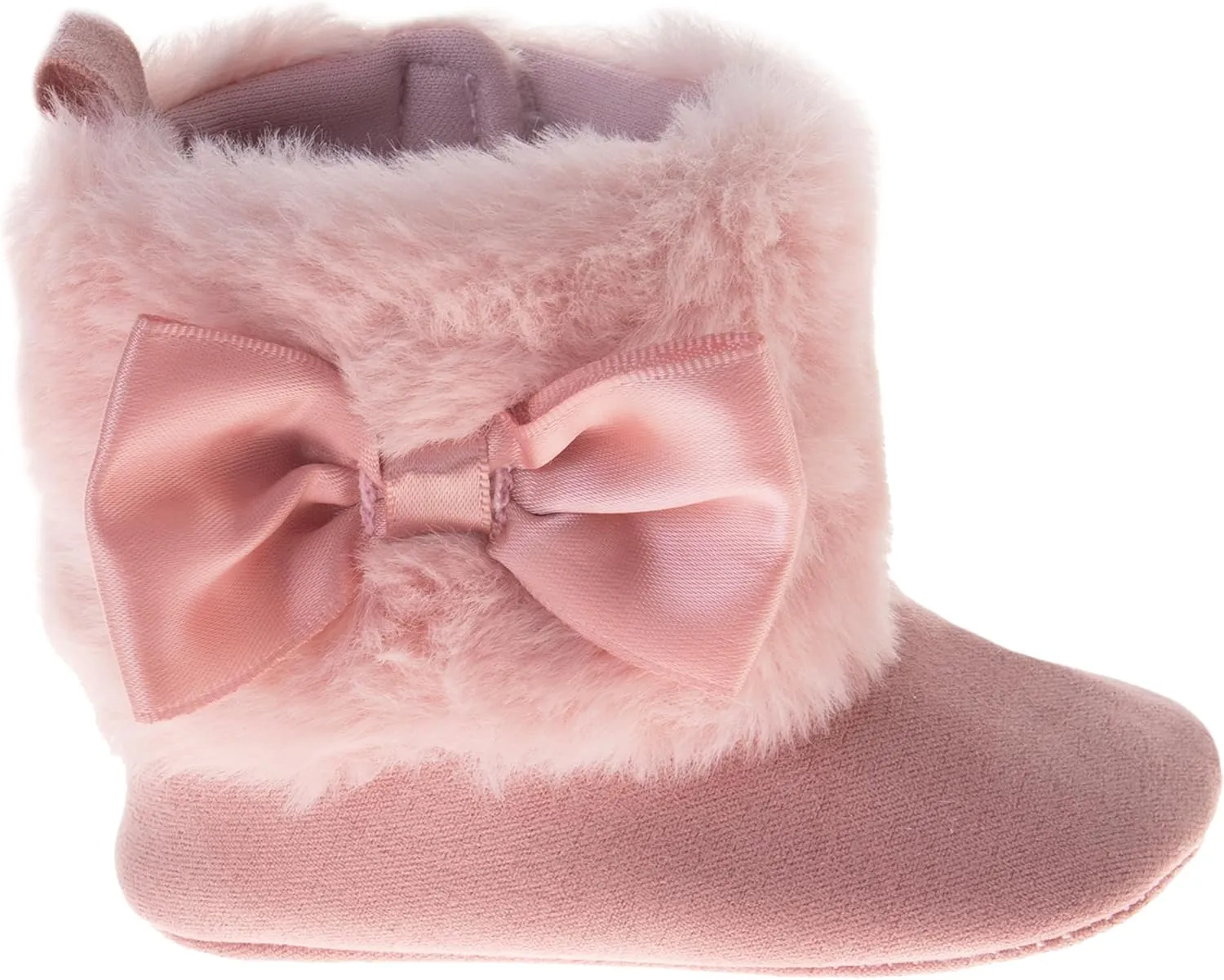 Josmo Baby Girl Boots Newborn Shoes Winter Snow Bowknot Anti-Slip Soft Sole Warm Prewalker Booties Size 1-4 Infant