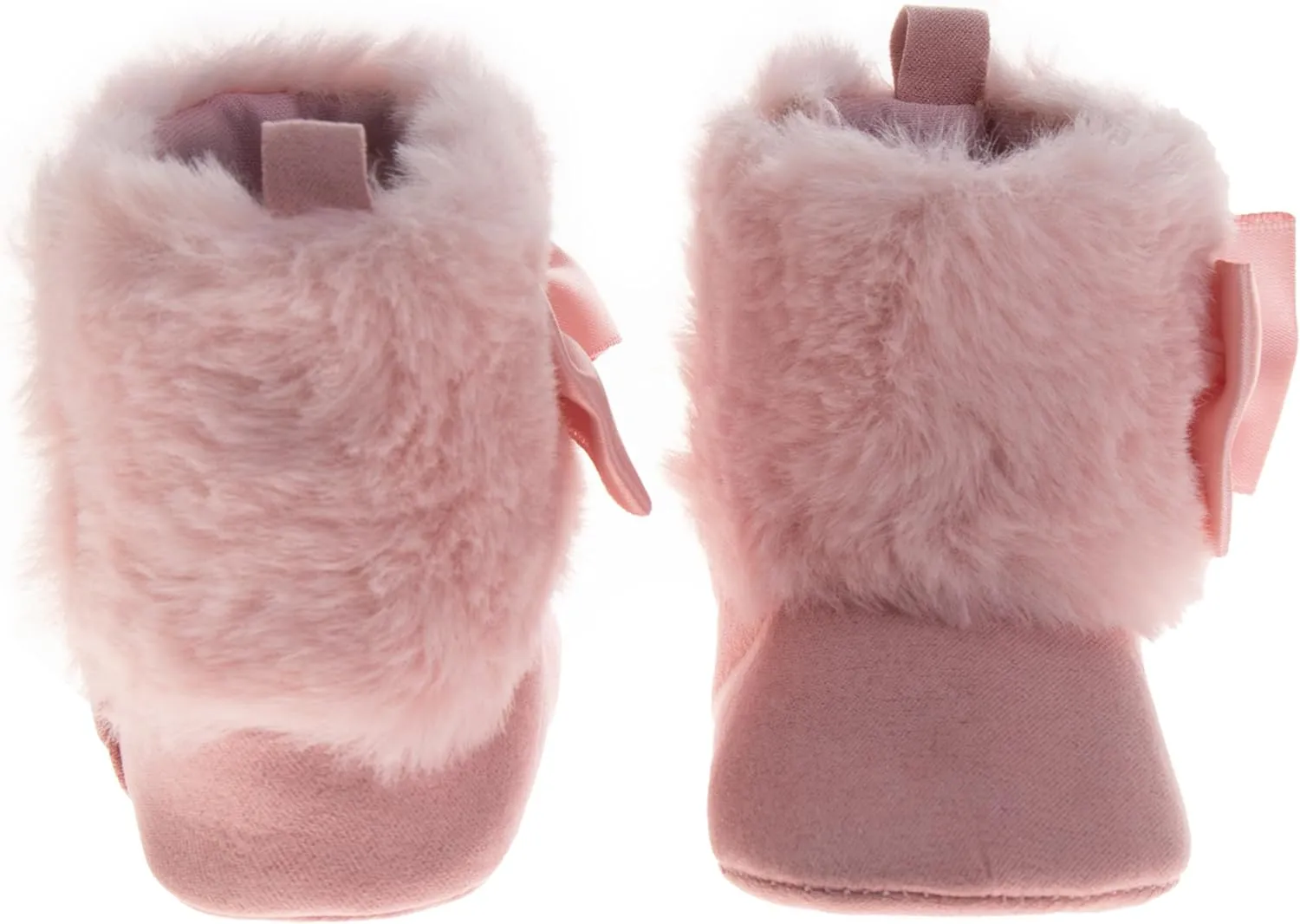 Josmo Baby Girl Boots Newborn Shoes Winter Snow Bowknot Anti-Slip Soft Sole Warm Prewalker Booties Size 1-4 Infant