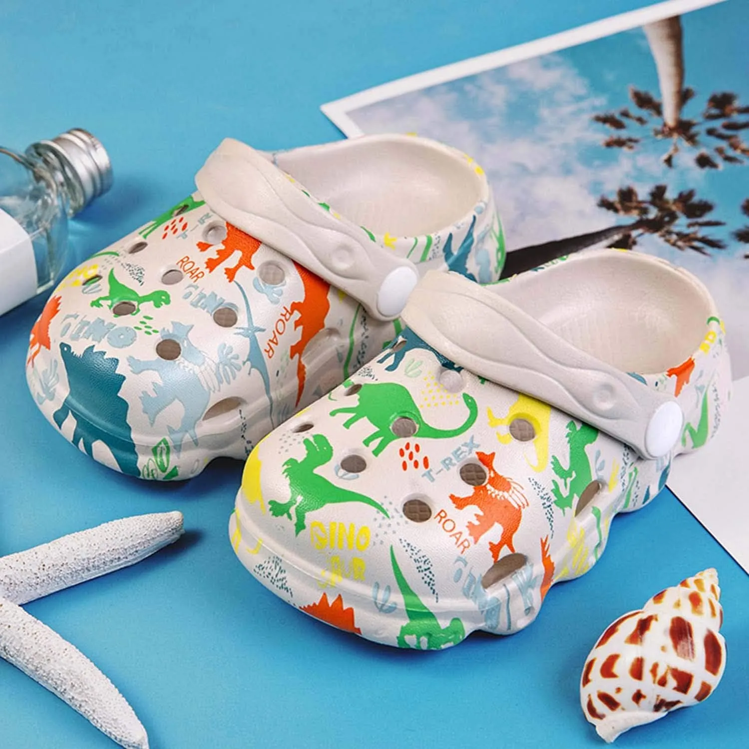Kid Garden Clogs Slip On Shoes Boys Girls Sandals Cute Cartoon Water Shower Slippers