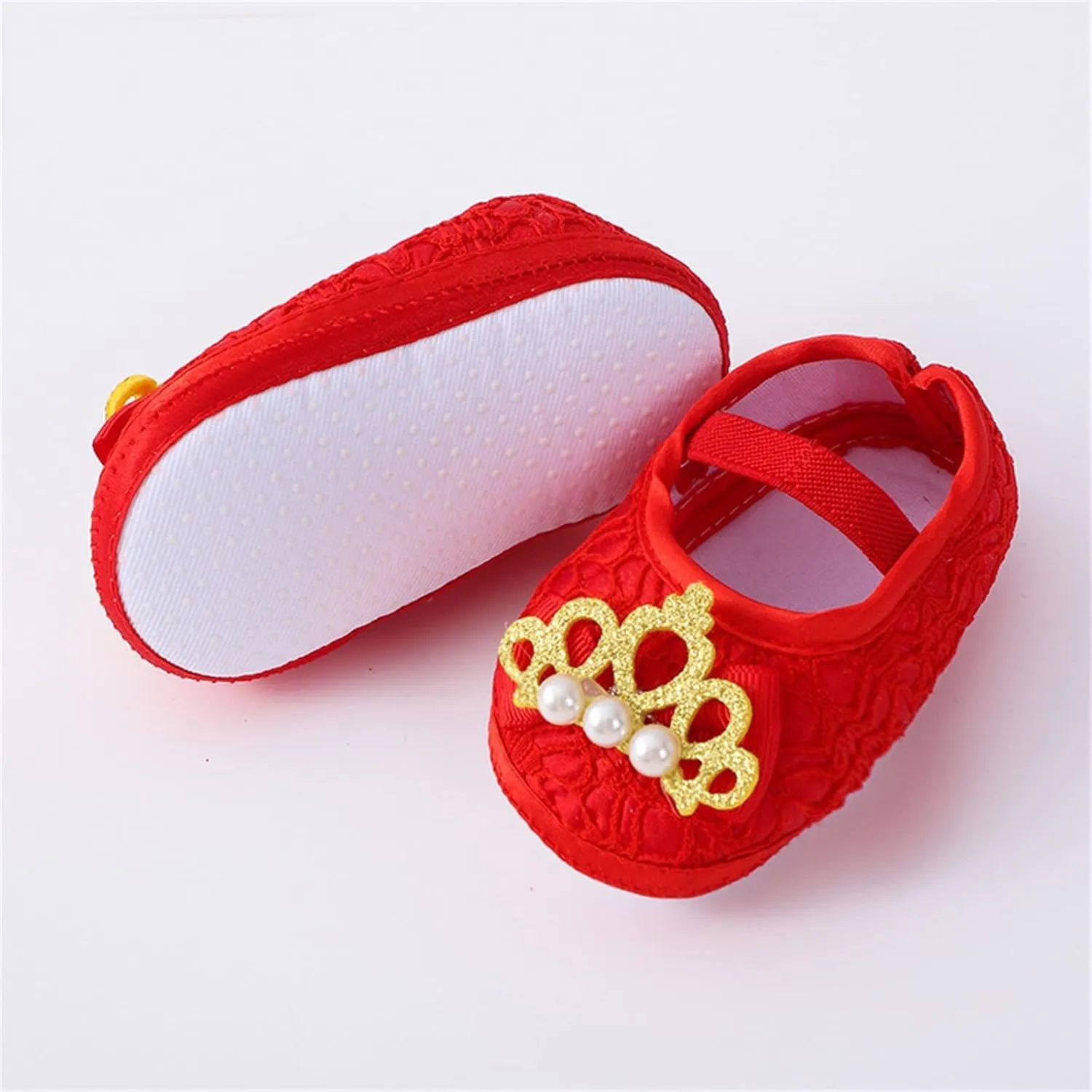 Kid House Shoes Baby Shoes Fashion Soft Sole Toddler Shoes Pearl Dress Flower Princess Shoes Toddler Slip on Shoes