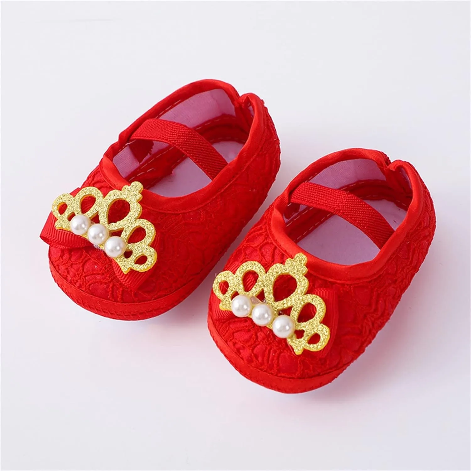 Kid House Shoes Baby Shoes Fashion Soft Sole Toddler Shoes Pearl Dress Flower Princess Shoes Toddler Slip on Shoes