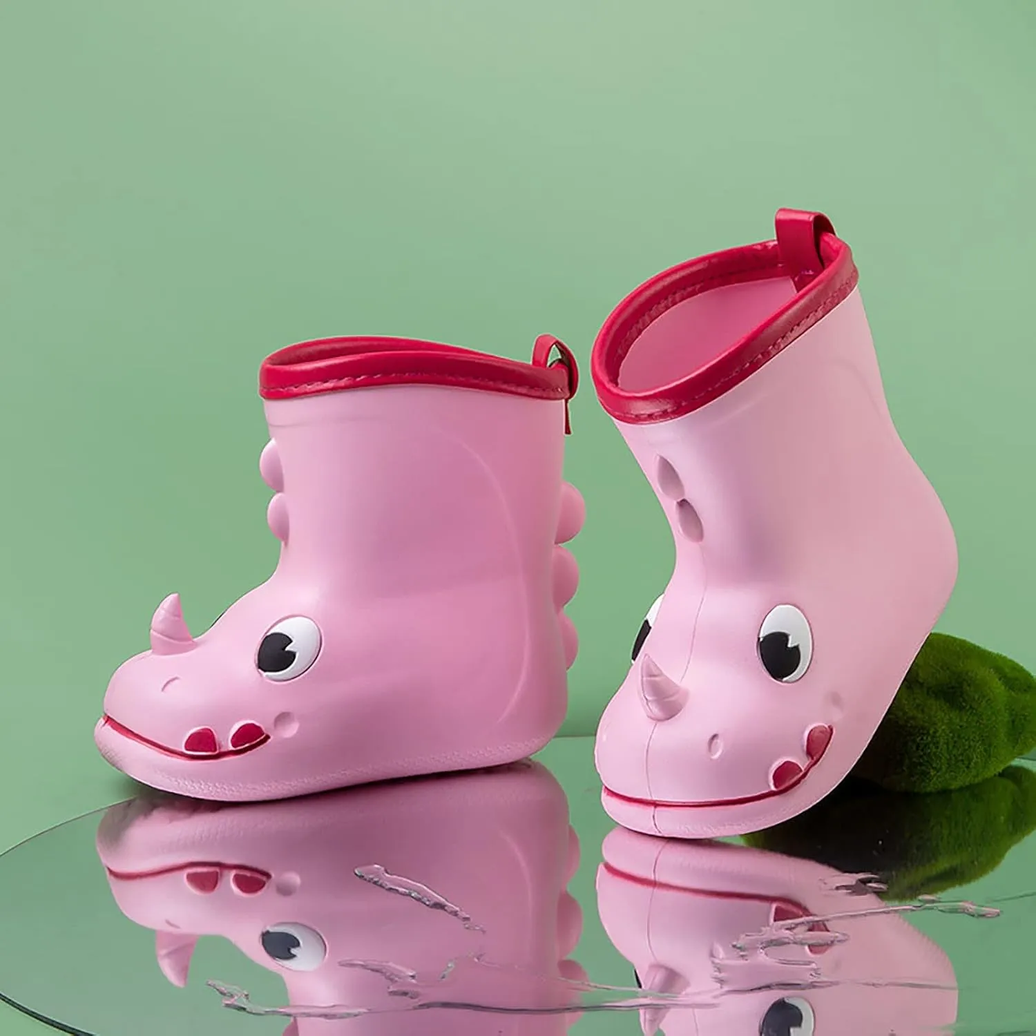 Kids Rain Boots Toddler Cute Cartoon Rain Shoes Infant Waterproof Rubber Mud Boots for Girls Boys with Soft Sole