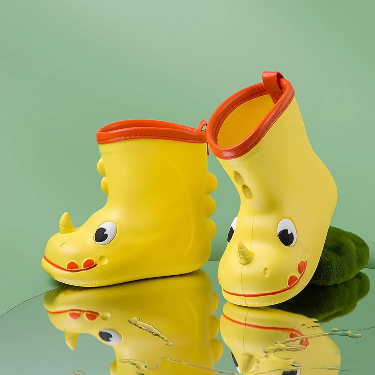 Kids Rain Boots Toddler Cute Cartoon Rain Shoes Infant Waterproof Rubber Mud Boots for Girls Boys with Soft Sole