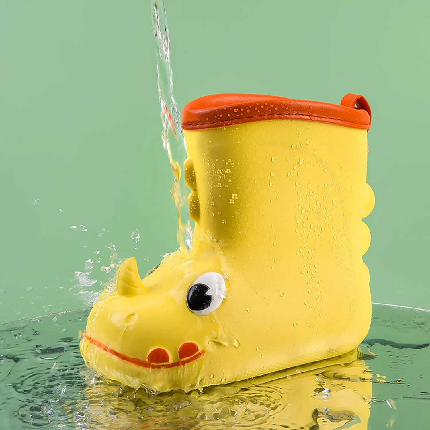 Kids Rain Boots Toddler Cute Cartoon Rain Shoes Infant Waterproof Rubber Mud Boots for Girls Boys with Soft Sole