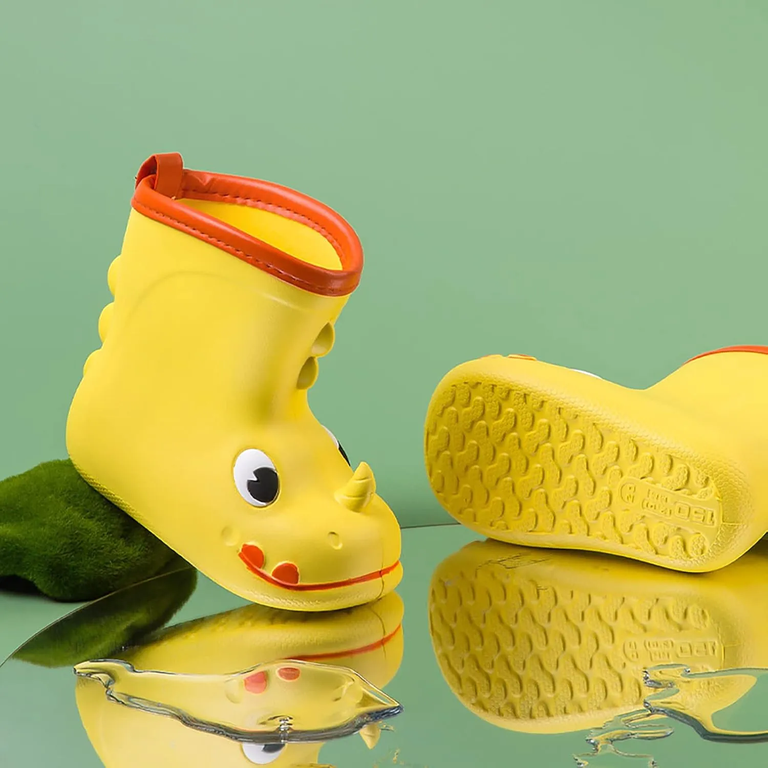 Kids Rain Boots Toddler Cute Cartoon Rain Shoes Infant Waterproof Rubber Mud Boots for Girls Boys with Soft Sole