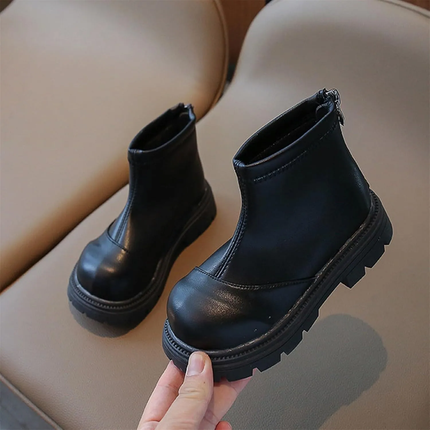 Leather Soft Booties For Toddler Baby Boys Girls Kids aterproof Boots Sole Non Slip Shoes Light Comfy Fashion Boots