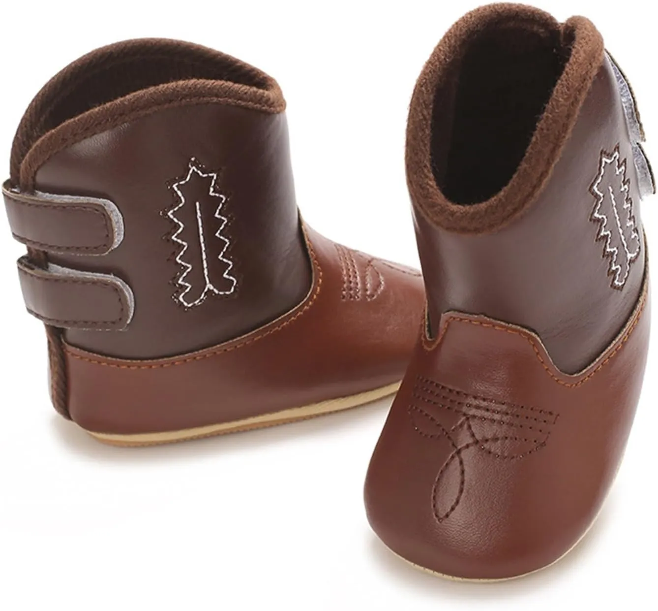 Leather Western Boots Cowboy Bootie Soft Sole Non Slip Shoes for Baby Infant Toddler Girls Boys Baby Shoes Boy Size 5