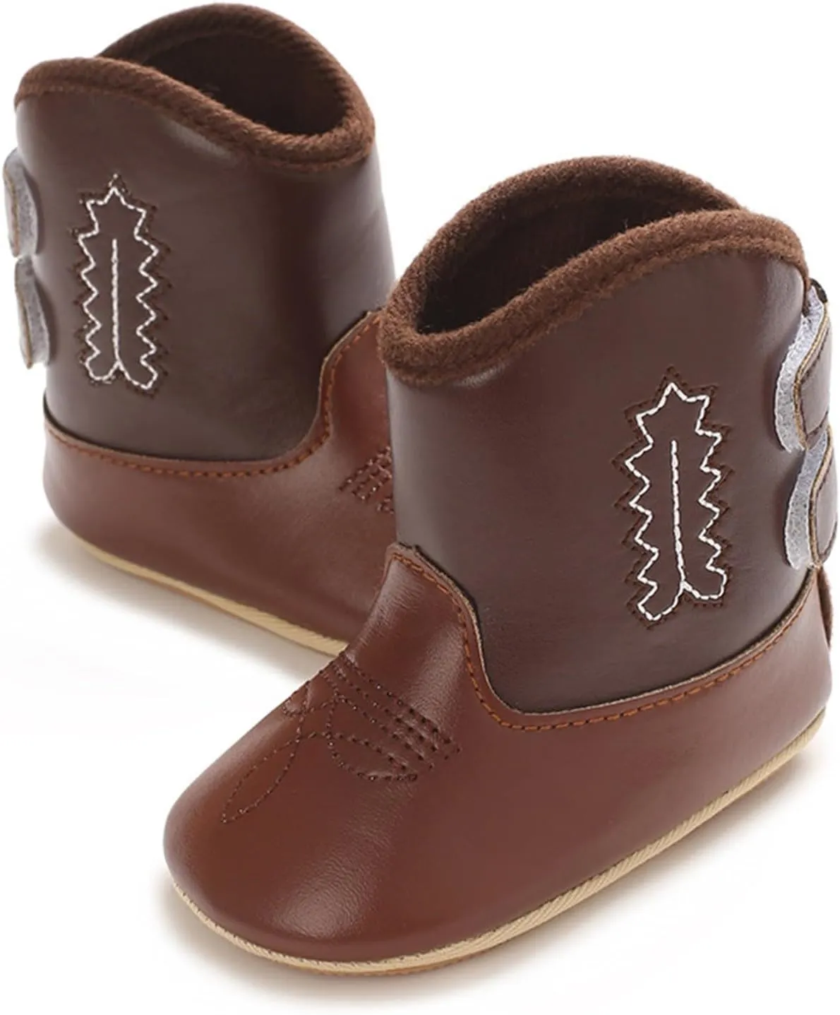 Leather Western Boots Cowboy Bootie Soft Sole Non Slip Shoes for Baby Infant Toddler Girls Boys Baby Shoes Boy Size 5