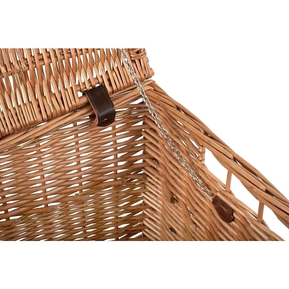 Lidded Storage Hamper "24 with Leather Straps 042 by Willow