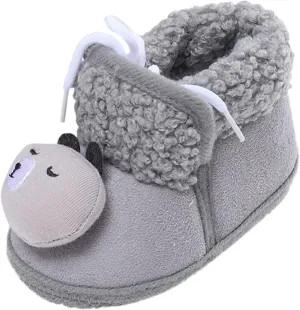 Little Girls Autumn Boots Baby Girls Boys Warm Shoes Soft Sole Booties Snow Boots Comfortable Shoes Infant Boots