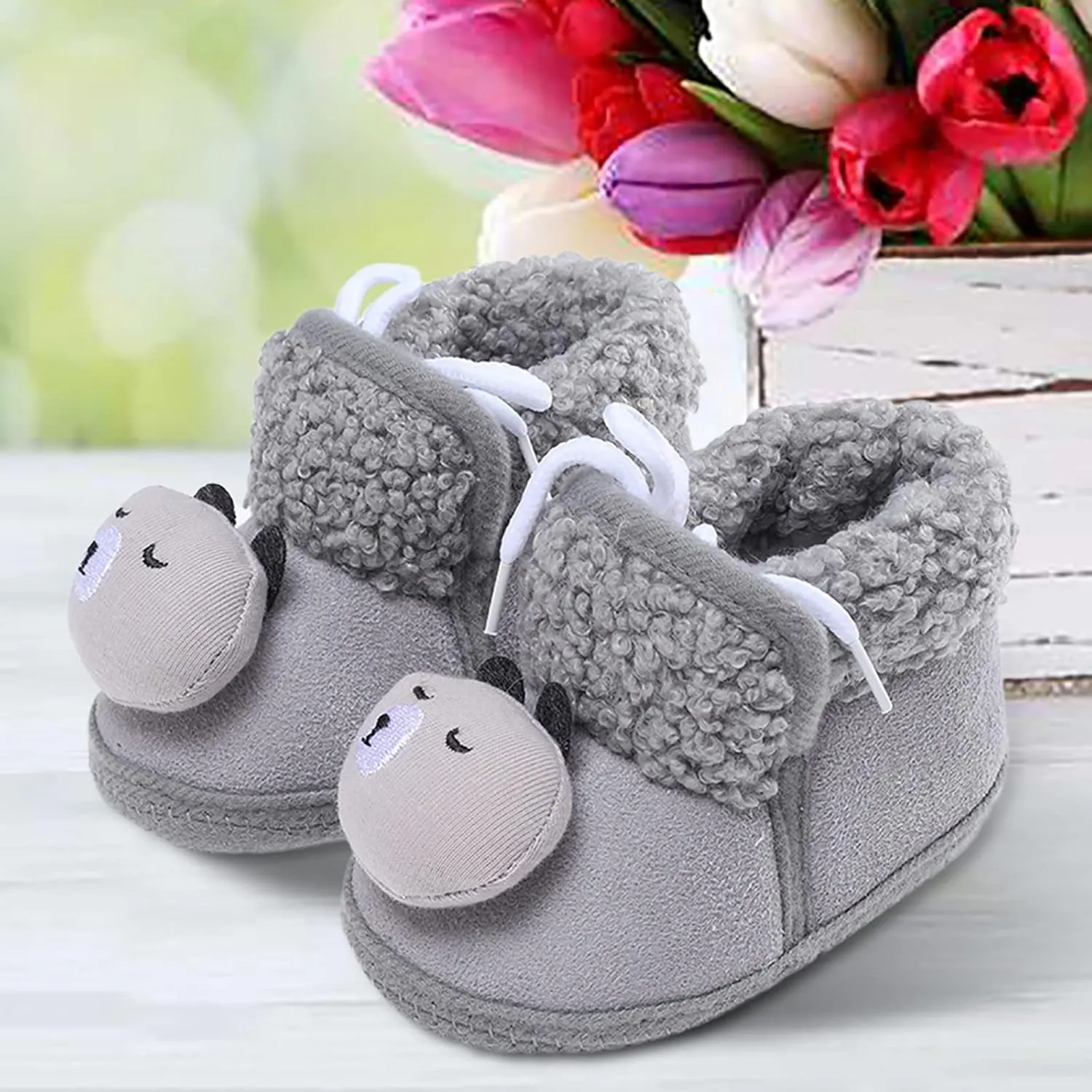 Little Girls Autumn Boots Baby Girls Boys Warm Shoes Soft Sole Booties Snow Boots Comfortable Shoes Infant Boots