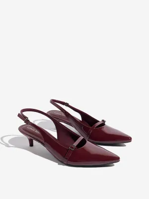 LUNA BLU Burgundy Slingback Mules