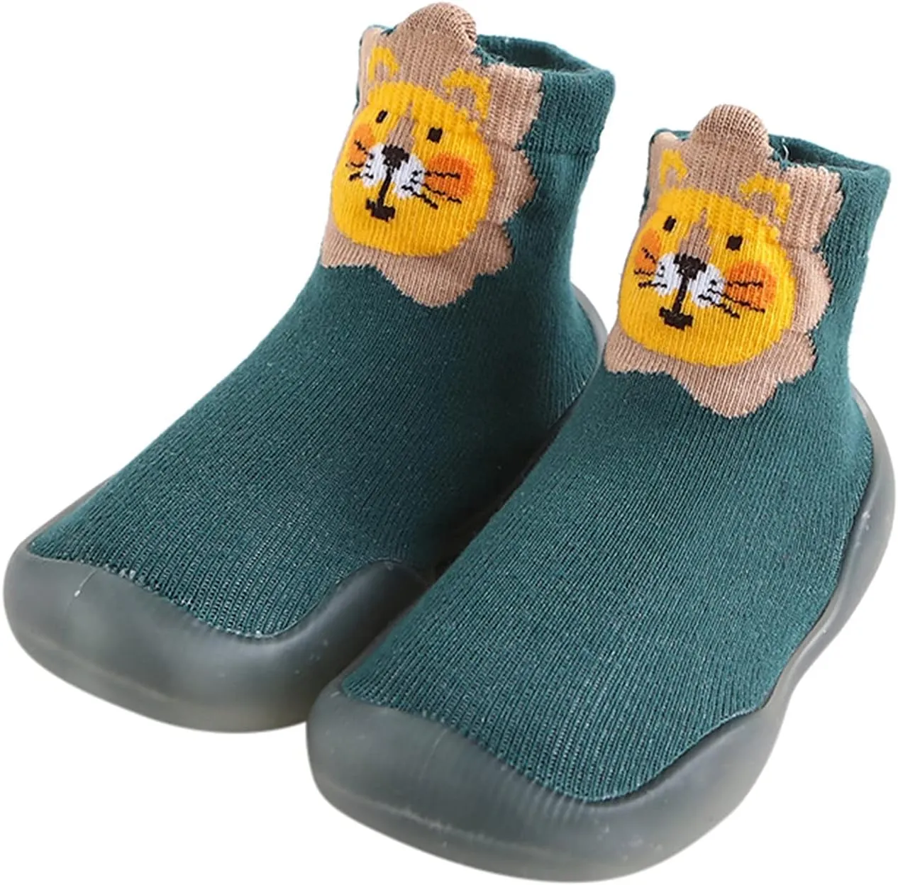 Moccasins for Toddler Boy Toddler Baby Boys Girls Solid Warm Knit Soft Sole Rubber Shoes Socks Slipper Kids Soft Slides