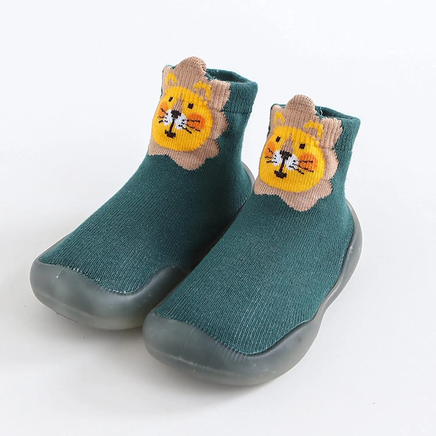 Moccasins for Toddler Boy Toddler Baby Boys Girls Solid Warm Knit Soft Sole Rubber Shoes Socks Slipper Kids Soft Slides