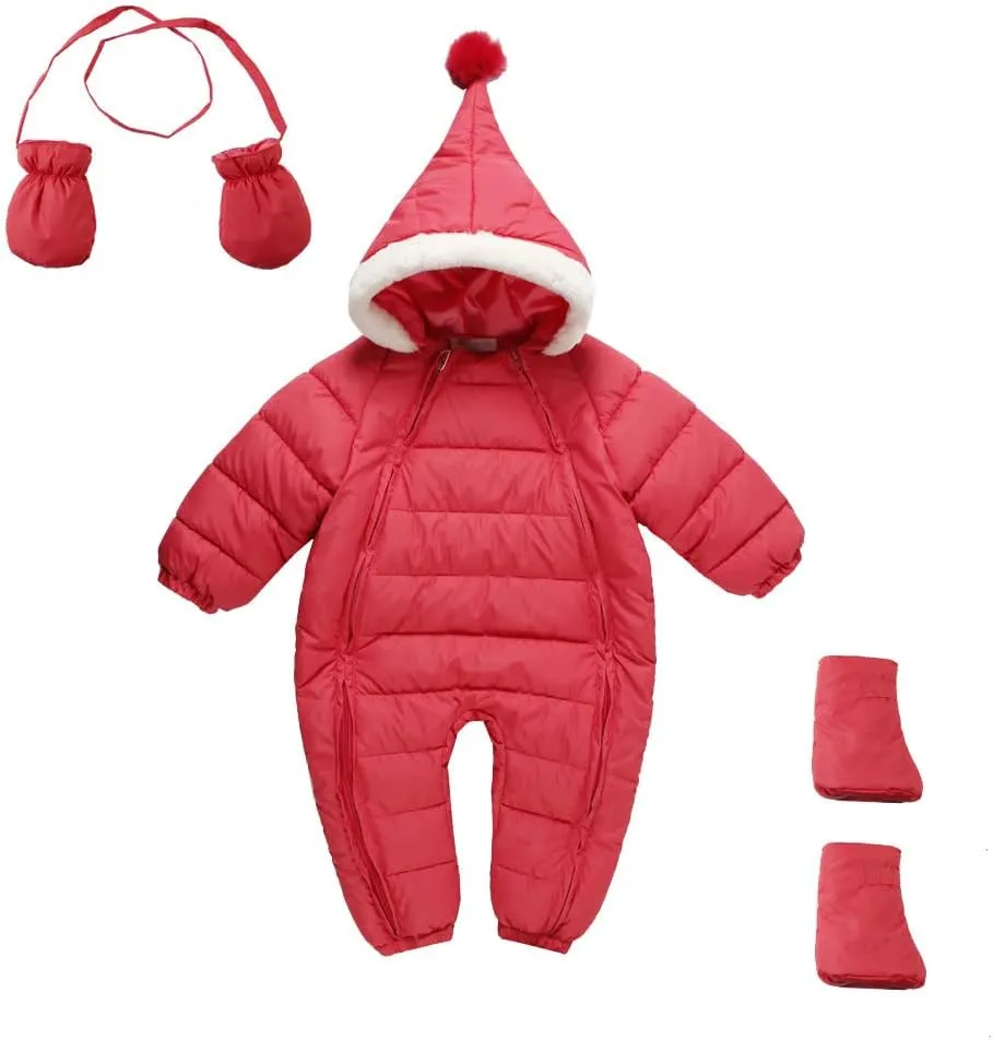 Mud Kingdom One Piece Jumpsuit Baby Boys Girls Snowsuit Romper All in One 0-24 Months Winter