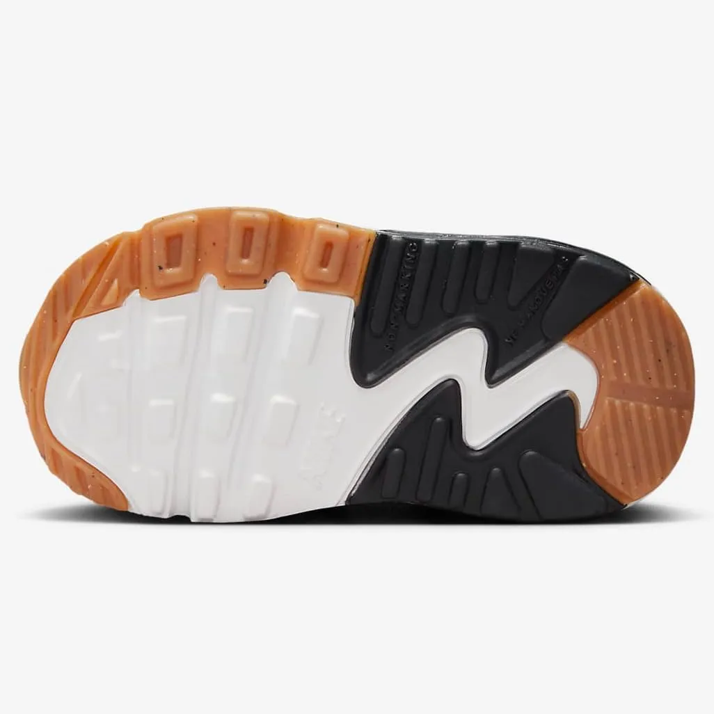 Nike Air Max 90 LTR Baby/Toddler Shoes (CD6868-024, Black/Team Red/Gum Light Brown/White)