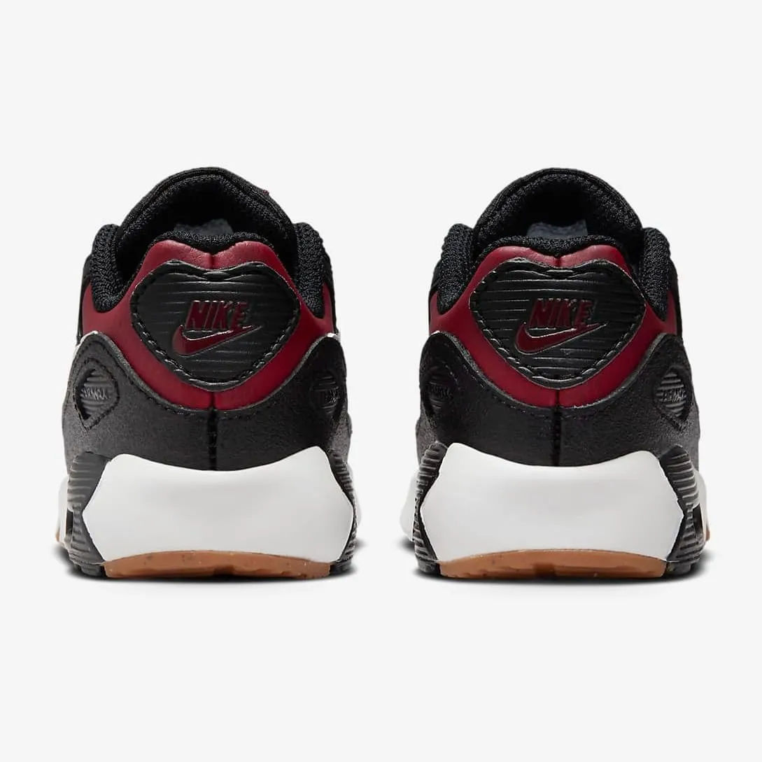 Nike Air Max 90 LTR Baby/Toddler Shoes (CD6868-024, Black/Team Red/Gum Light Brown/White)