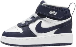 Nike Court Borough Mid 2 Baby/Toddler Shoes (CD7784-107, White/Signal Blue/Blue Void) Size 10