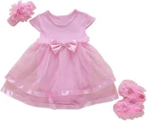 Niyage Baby Girls Clothes Dress Flowers Romper Sets Infant Tutu Bodysuit Party Outfits