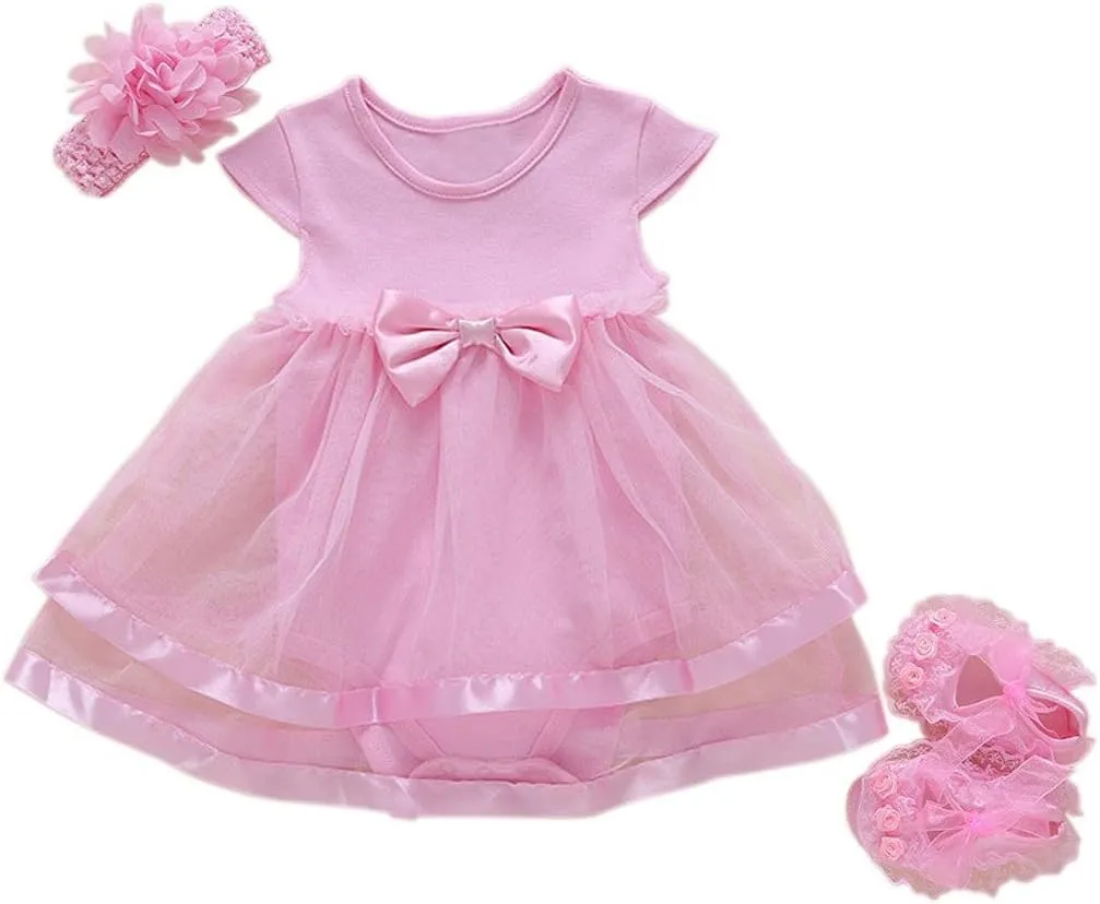Niyage Baby Girls Clothes Dress Flowers Romper Sets Infant Tutu Bodysuit Party Outfits