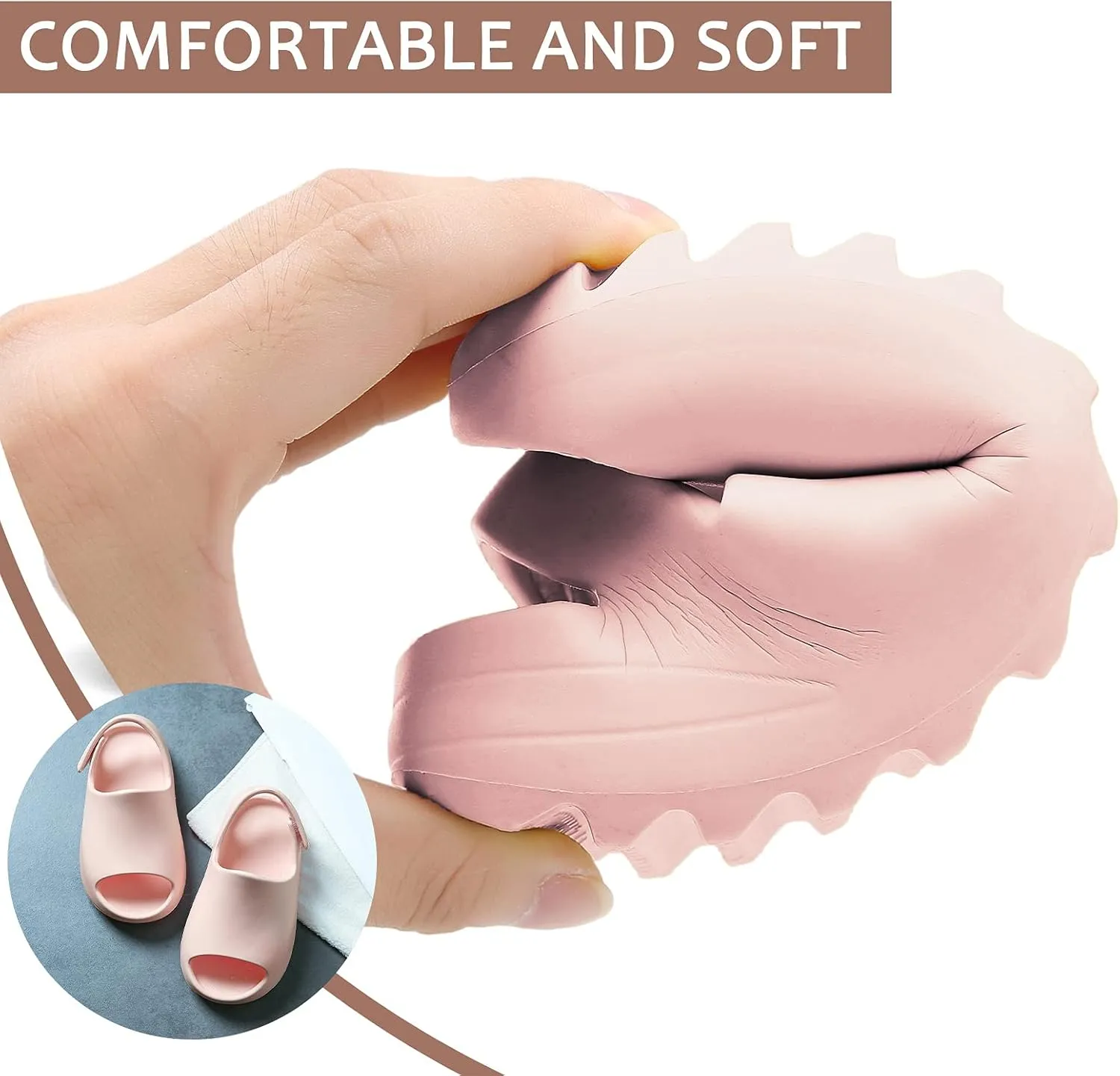 Panegy Baby Slippers Sandals Shower Quick Drying Cloud Slippers Platform Shoes