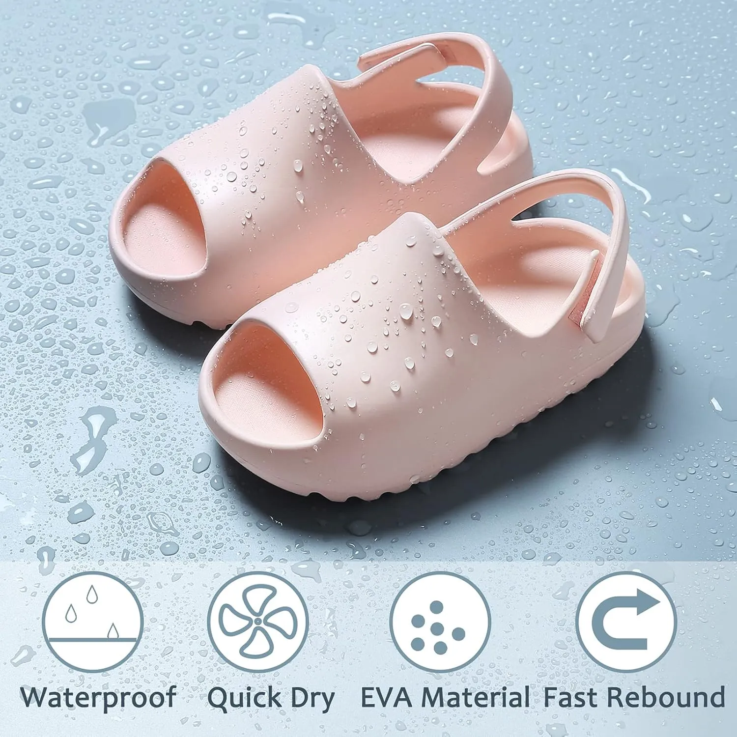 Panegy Baby Slippers Sandals Shower Quick Drying Cloud Slippers Platform Shoes