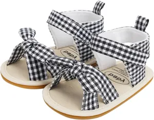 POLG Baby Boys Girls Sandals Summer Non-Slip Soft Sole Infant Slippers Cotton Crib Shoes for Toddler First-Walkers