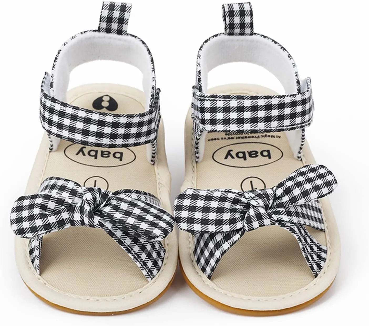 POLG Baby Boys Girls Sandals Summer Non-Slip Soft Sole Infant Slippers Cotton Crib Shoes for Toddler First-Walkers