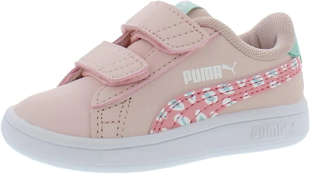 PUMA Smash V2 Roar INF Girls' Infant-Toddler Sneaker 5 M US Toddler Light Pink-Peony