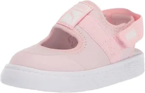 PUMA Unisex-Baby Sky II Hi Sneaker, White/High Risk Red, 13.5 M US Little Kid