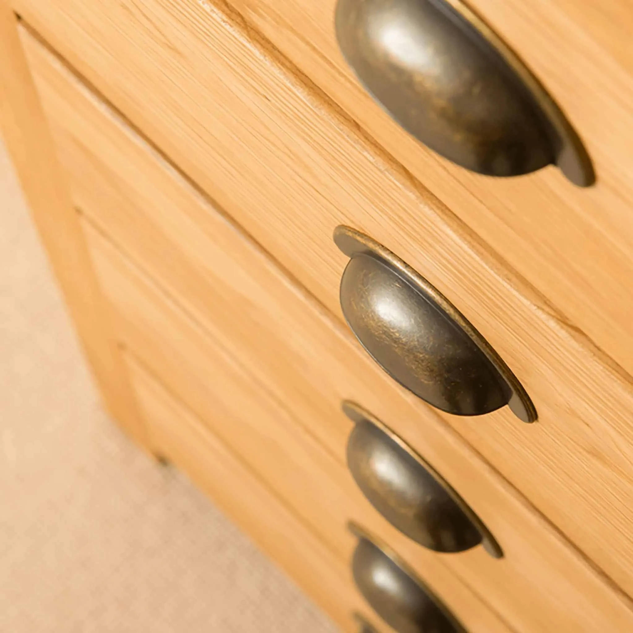 Roseland Oak 5 Drawer Tallboy Chest