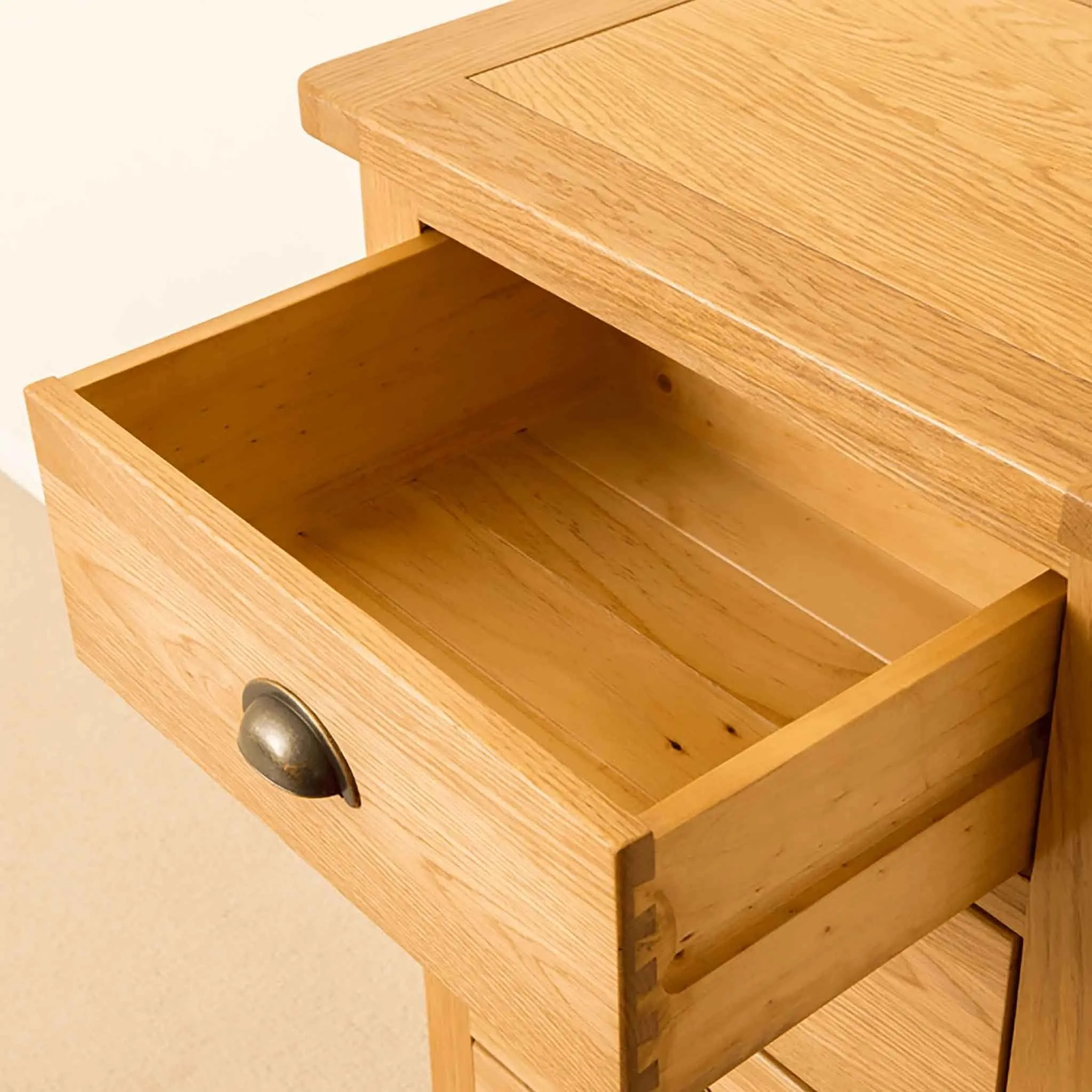 Roseland Oak 5 Drawer Tallboy Chest