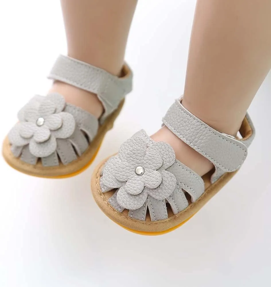 Rubber Walking Non-Slip Flat Baby Flower Boys Sandals Sole Shoes Girls Soft Baby Shoes Water Shoe Toddler Girl