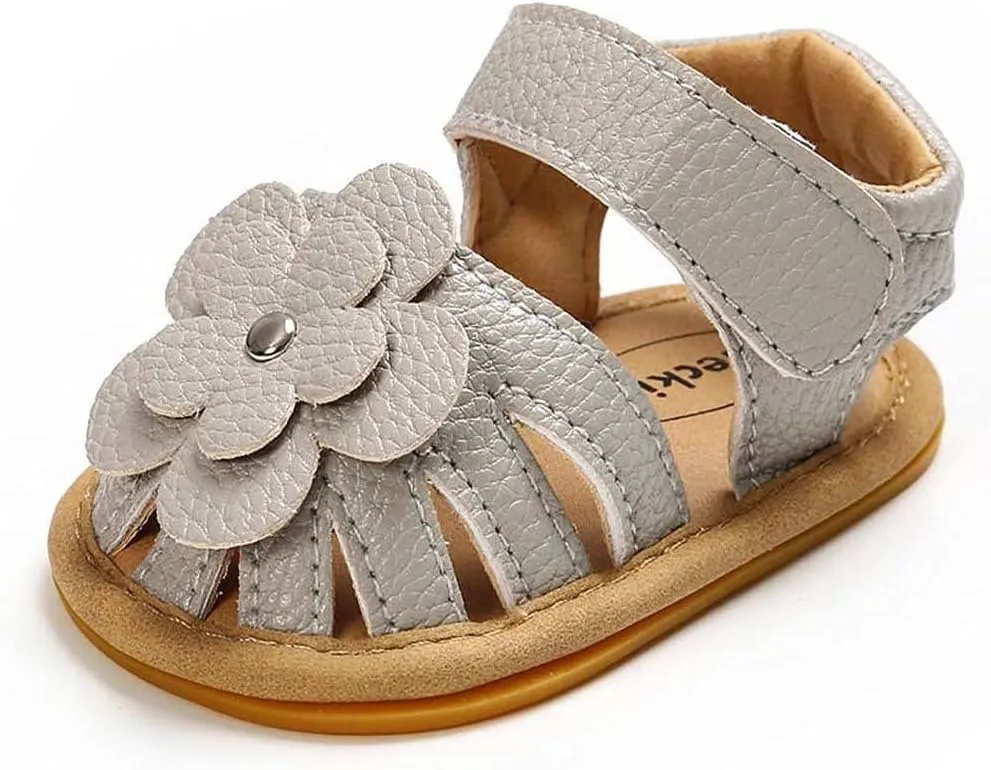 Rubber Walking Non-Slip Flat Baby Flower Boys Sandals Sole Shoes Girls Soft Baby Shoes Water Shoe Toddler Girl