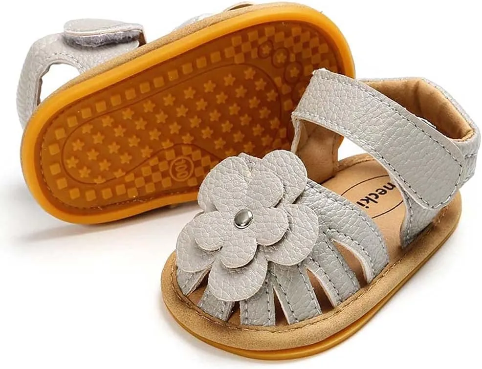 Rubber Walking Non-Slip Flat Baby Flower Boys Sandals Sole Shoes Girls Soft Baby Shoes Water Shoe Toddler Girl