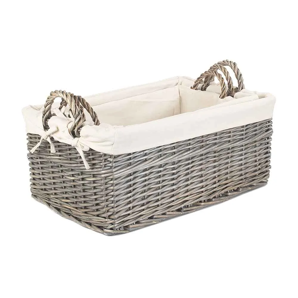 Set of Three Willow Storage Baskets by Willow