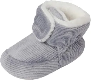 sfdgfhyf Little Kid Flat Sole Shoes Soft Boys Walkers Cotton Boots Shoes Snow Warm Infant First Baby Girls (Grey, 6-12 Months)