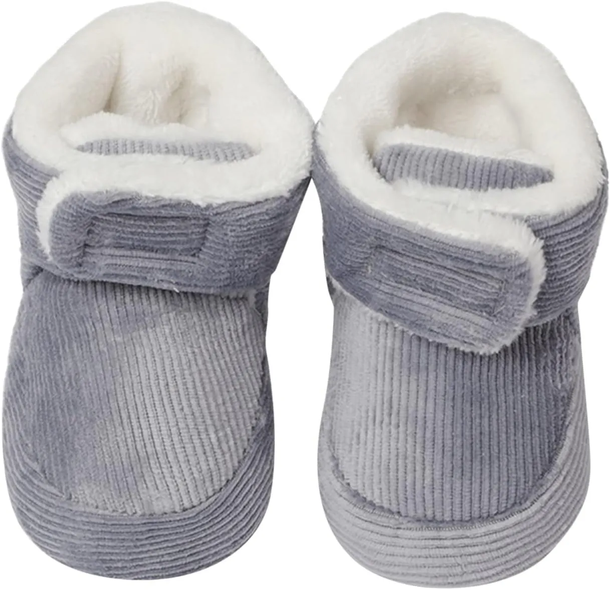 sfdgfhyf Little Kid Flat Sole Shoes Soft Boys Walkers Cotton Boots Shoes Snow Warm Infant First Baby Girls (Grey, 6-12 Months)
