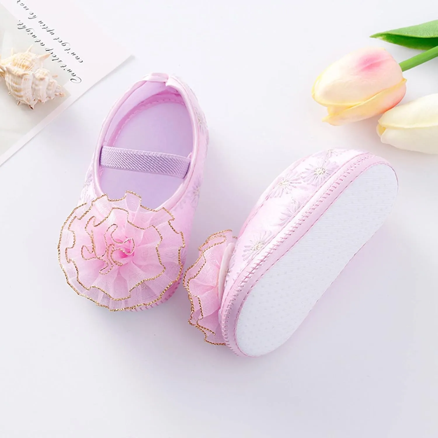 Shoes for 10 Year Old Girls Shoes Shoes Little Child Sole Princess Toddler Flowers Shoes Soft Cute Baby Wrestling Shoes