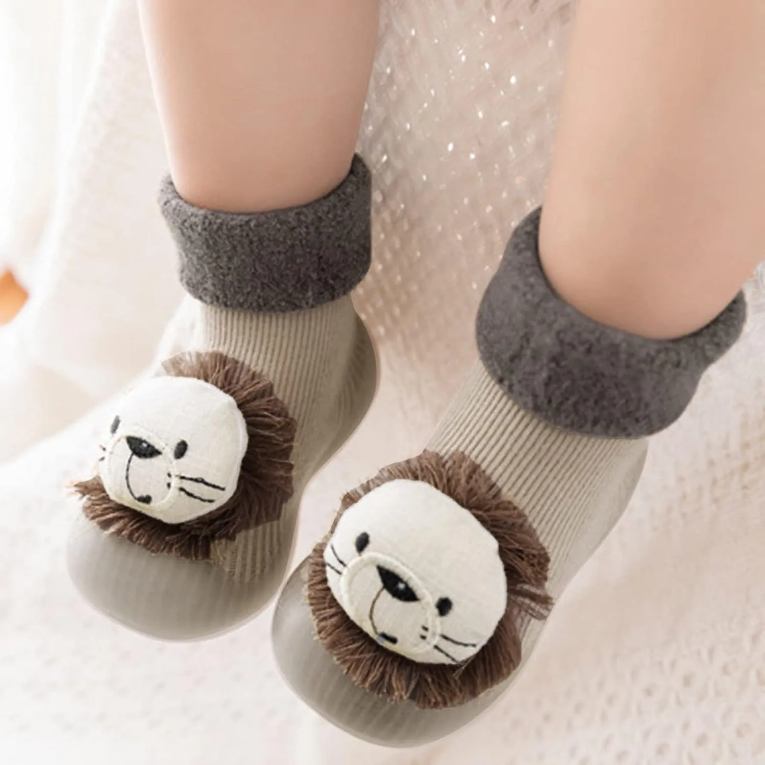Sock Shoes Toddler Infant Cartoon Floor Slipper Soft Rubber Sole Breathable Indoor House Boys Girls Toddler Shoes