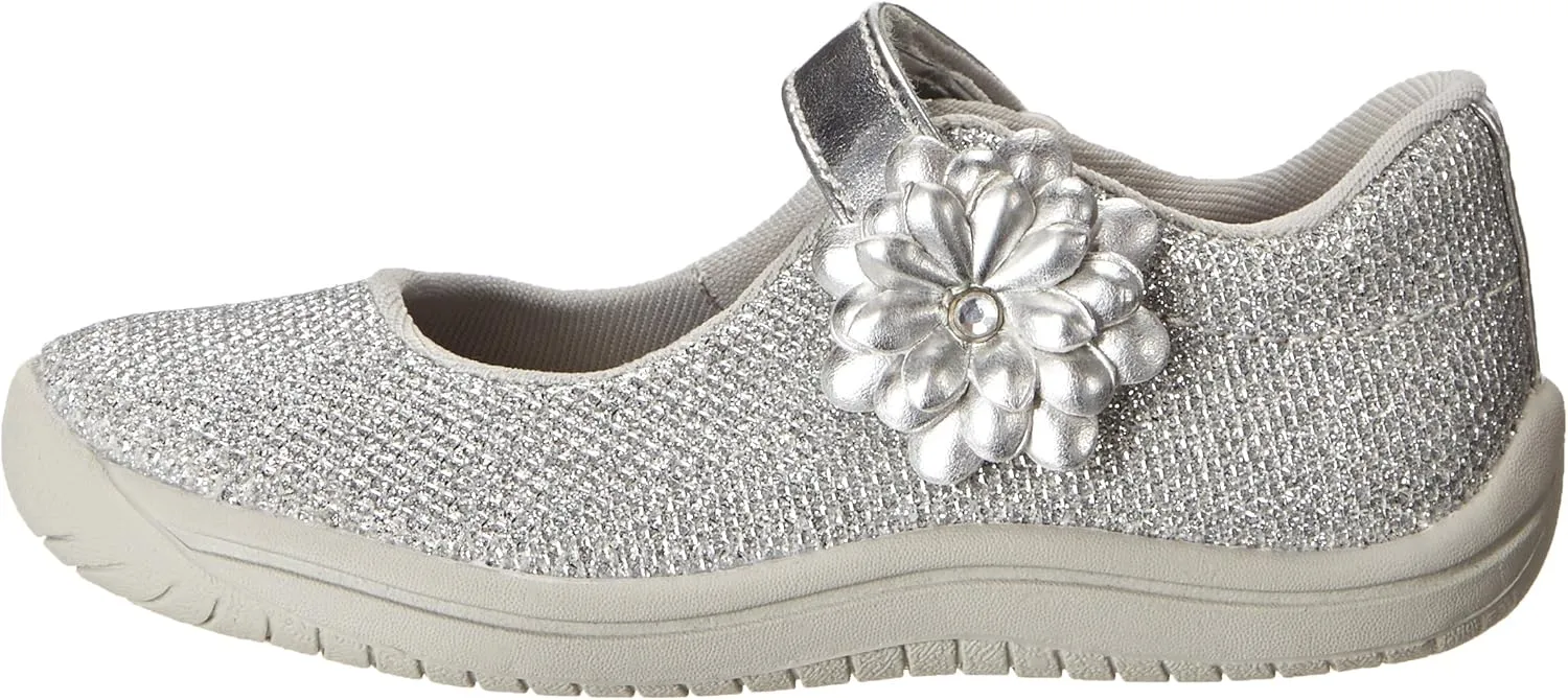 Stride Rite Haylie Mary Jane (Toddler/Little Kid), Silver, 8 Toddler