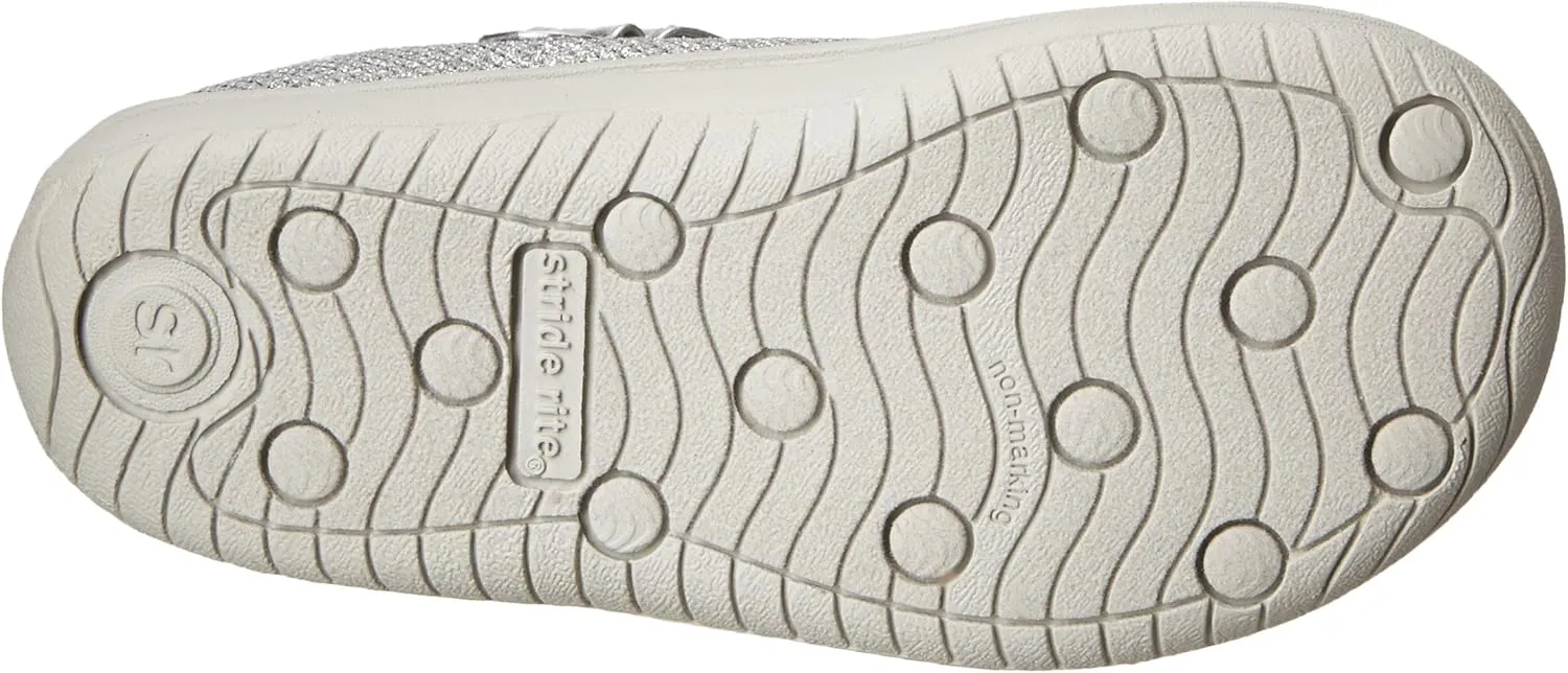 Stride Rite Haylie Mary Jane (Toddler/Little Kid), Silver, 8 Toddler