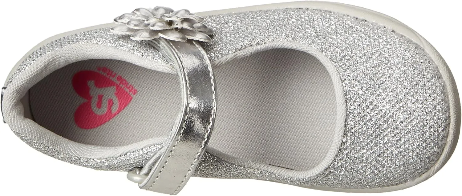 Stride Rite Haylie Mary Jane (Toddler/Little Kid), Silver, 8 Toddler