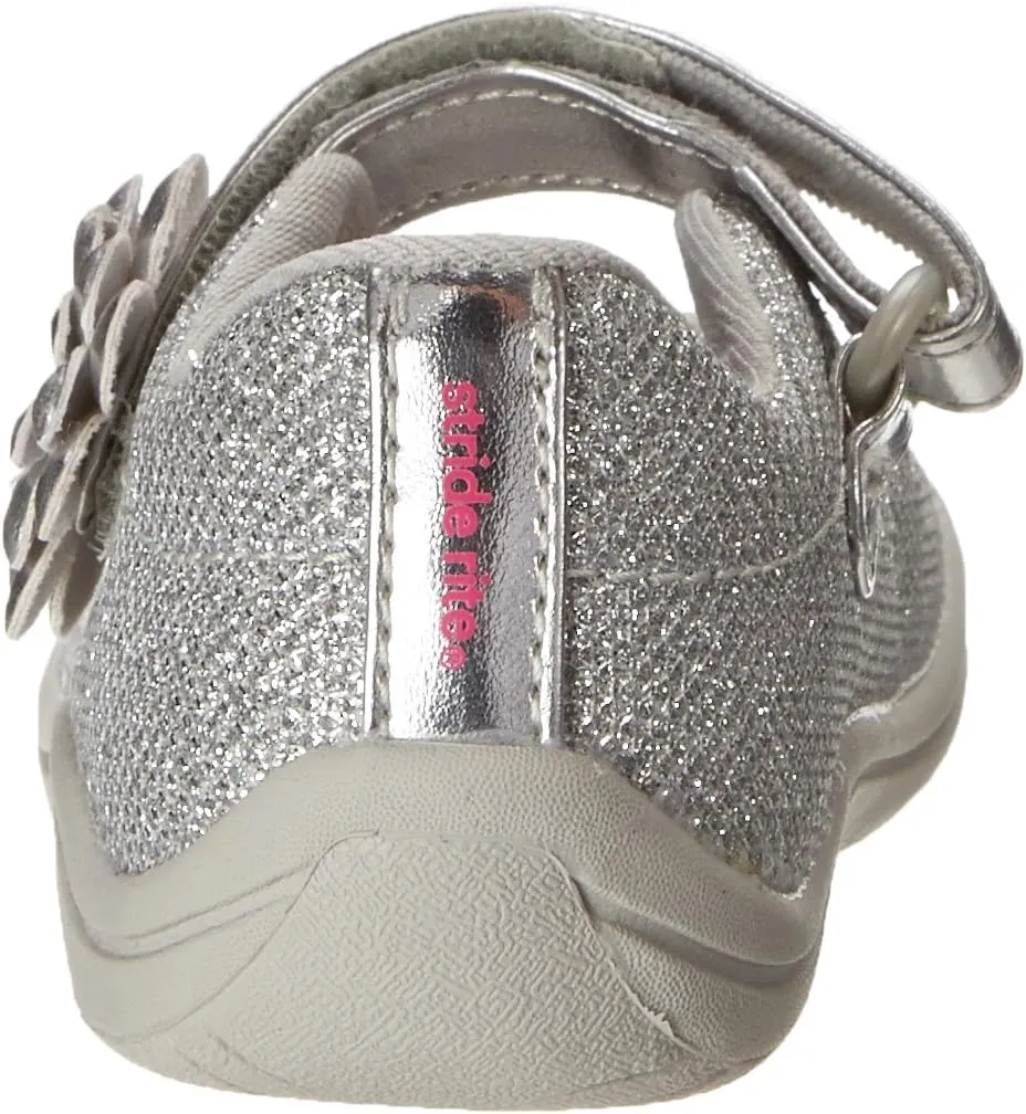 Stride Rite Haylie Mary Jane (Toddler/Little Kid), Silver, 8 Toddler