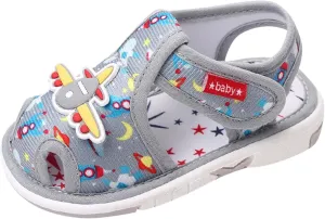 Summer Children Infant infant Shoes Girls Sandals Flat Bottom Non Slio Open Toe Slip Breathable Soft Cartoon Space Pattern Cute Shoes infant Girl