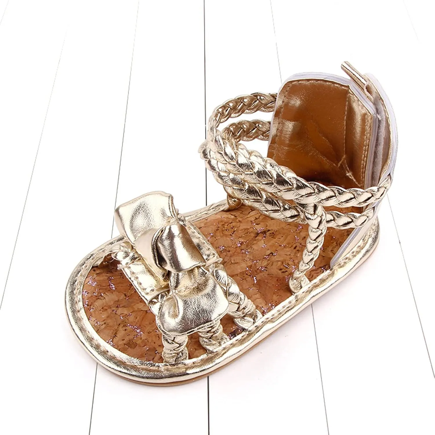 Summer Girls Shoes Sandals Bow Rubber Baby Soft Boys Walking Flat Sole Non-Slip Baby Shoes Slides for Girls Size 3