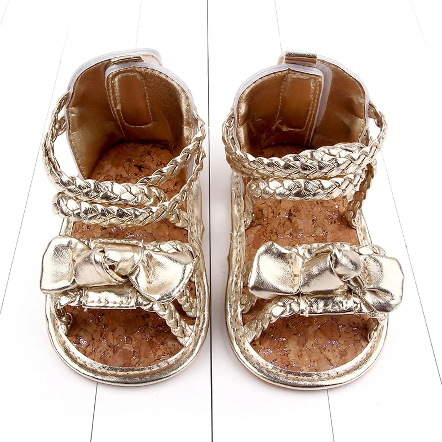 Summer Girls Shoes Sandals Bow Rubber Baby Soft Boys Walking Flat Sole Non-Slip Baby Shoes Slides for Girls Size 3